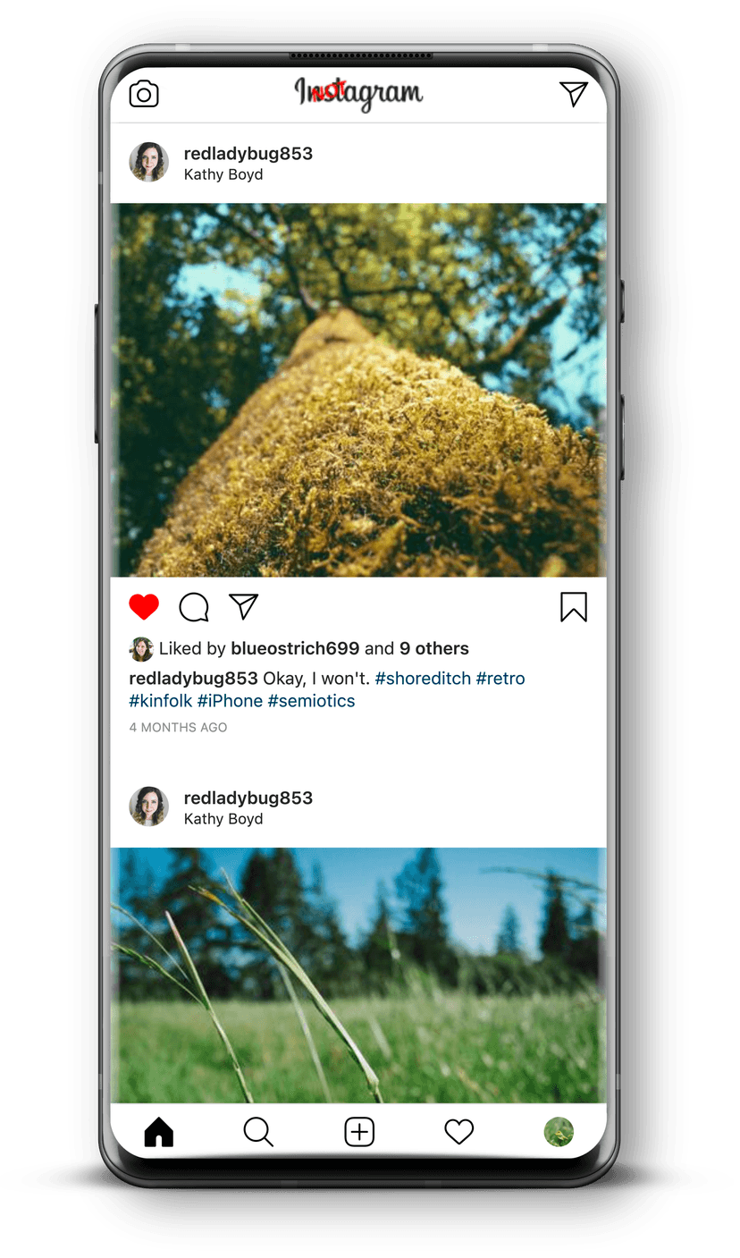 notinstagram screen shots