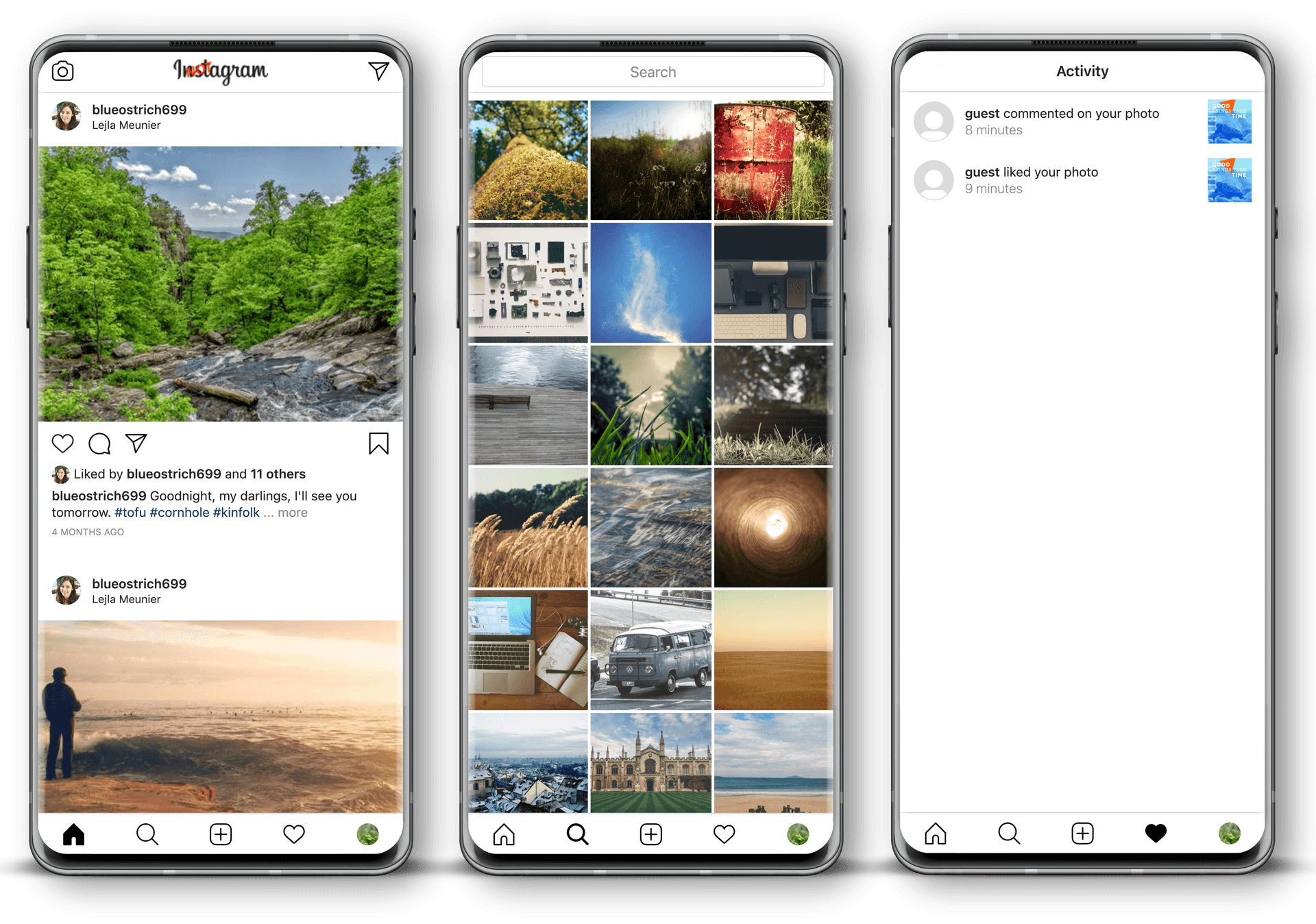 notinstagram screen shots