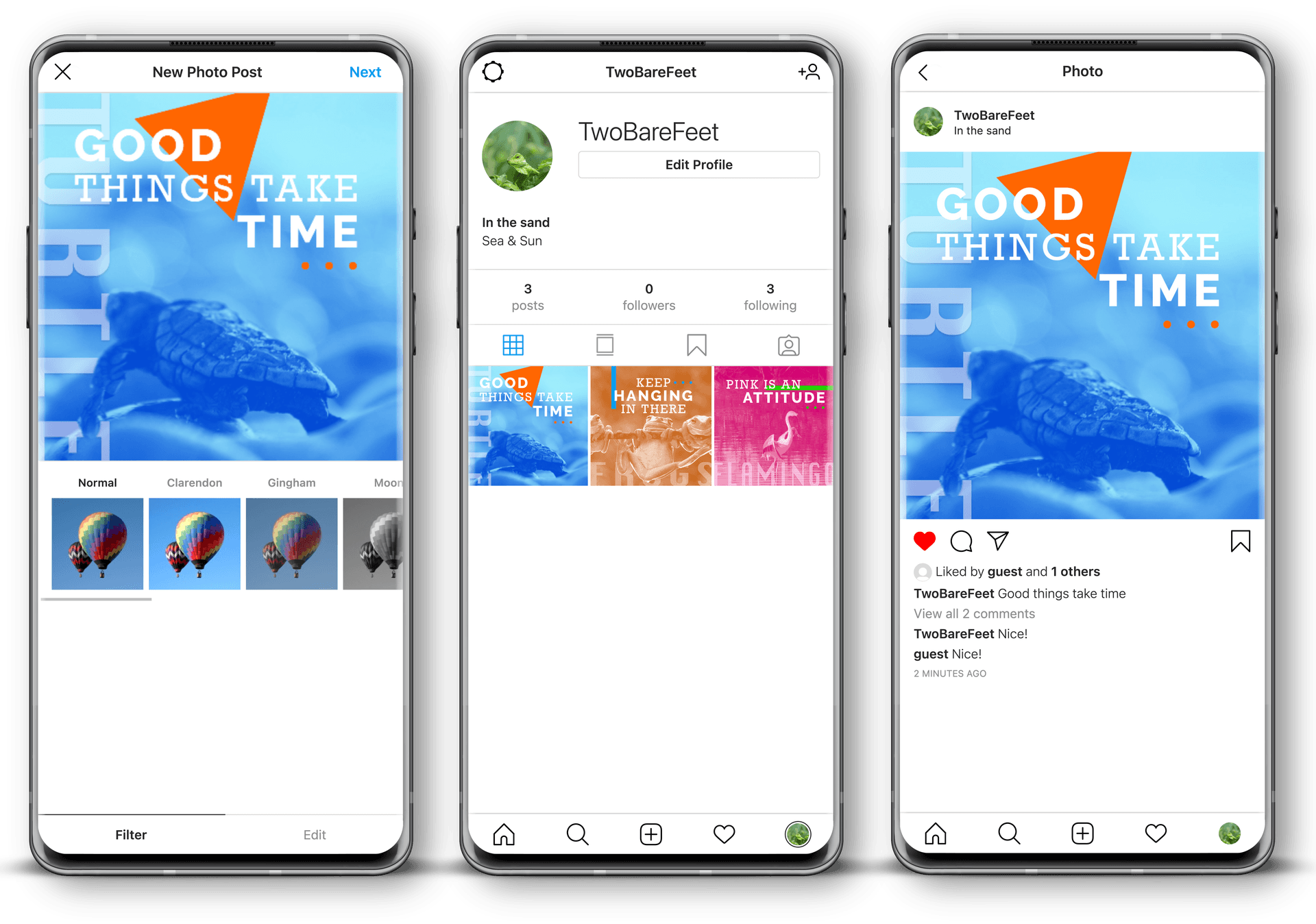 notinstagram screen shots