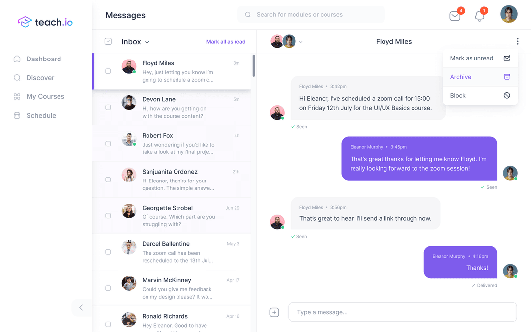 Teach.io screen shot